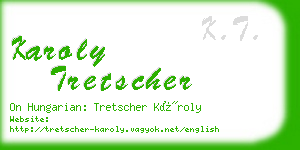 karoly tretscher business card